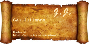 Gan Julianna névjegykártya